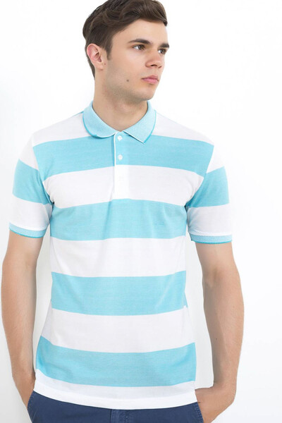 Adze Çizgili Polo T-Shirt-1602