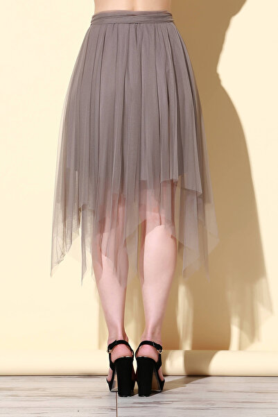 Quincey Γυναικεία τούλινη φούστα Mink EK2323