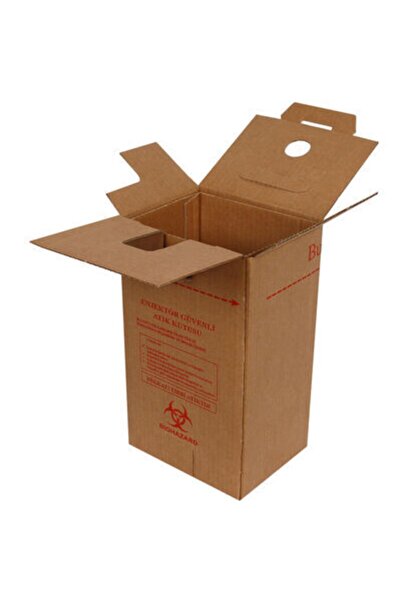 Kolicim Enjektör Atık Kutusu - Tıbbi Atık Kutusu - 17x13x28,5cm Kutu - 5 Litr...