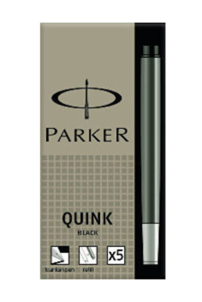 Parker Quink Kartuş Siyah 5`li Uzun