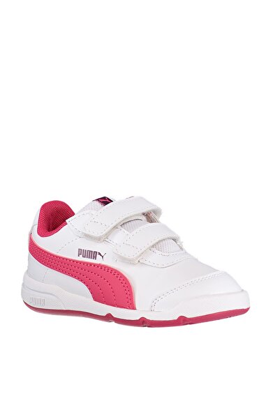 Puma Beyaz Kız Çocuk Ayakkabı - Stepfleex 2 SL V Inf Puma White-Love Pot - 19011504