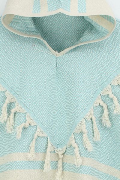 Bedinn Peshtemal Poncho Diamond Mint