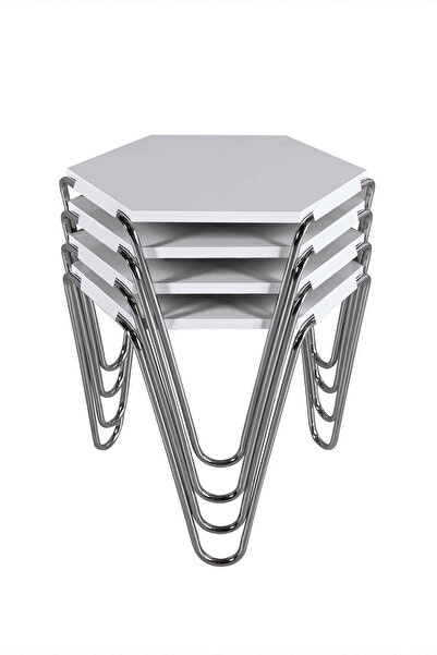 Veys Sehpa 4 Lü Piramit Zigon Sehpa