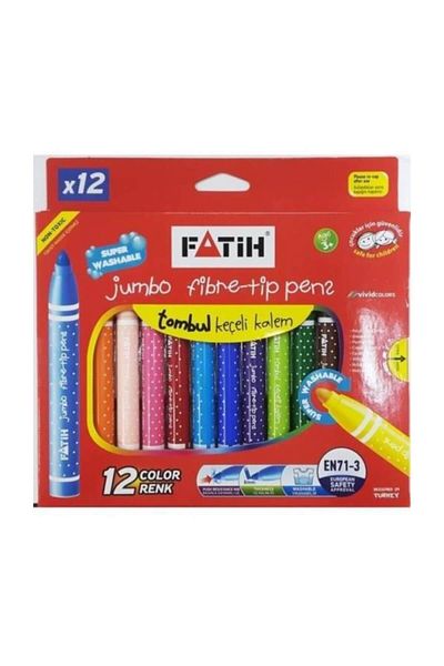 Fatih Jumbo Washable Felt Tip 12 Colors FA34260JKC12