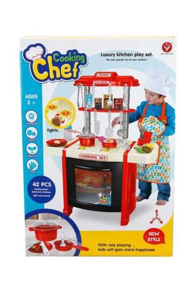 Sunman Oyuncak Sesli Işıklı 42 Parça Büyük Boy Mutfak Seti