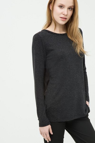 Koton Tricou negru pentru femei 6YAK12380CK