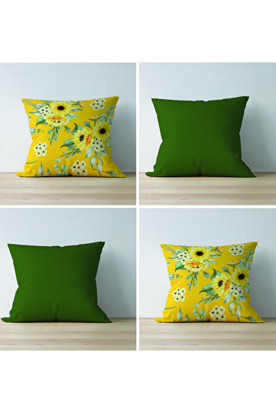 Talia Home Σετ 4 μαξιλαροθήκες με λουλουδάτο σχέδιο