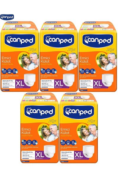 Canped Absorbent Panty Diapers Xl Extra Large Set of 5 (40 Pieces)