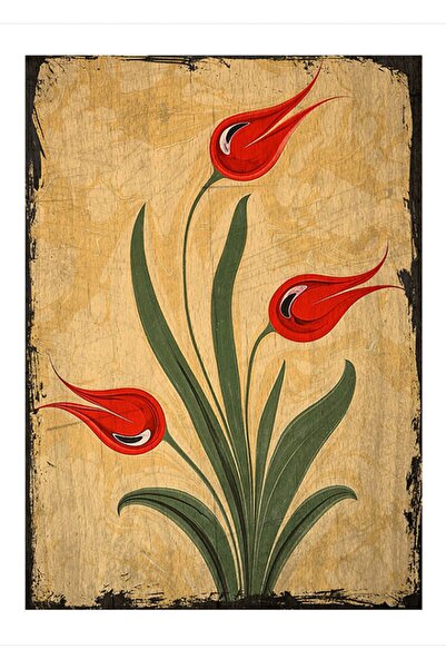 Cakatablo 25cmX35cm Ahşap Tablo Eskimiş Ebru