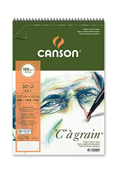 Canson C" à grain Spiral Drawing Notebook 180gr - A3138523