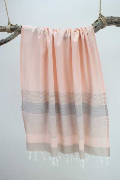 Bedinn Peshtemal Stripe Grey-Yavruağzı Pst101