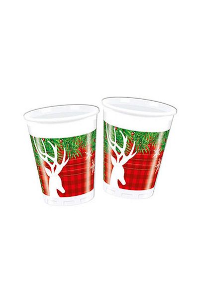 Kullan At Market New Year Concept - 200cc Plastic Cup with Deer