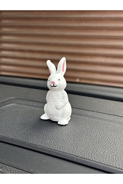 3dbaydesign ملحق صندوق قفازات على شكل أرنب هزاز من نيو تريند (أبيض)