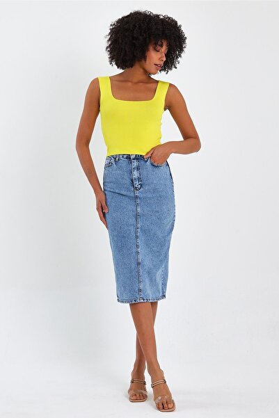 ALEXANDERGARDI Square Collar Crop Tank Top (a90779-s)