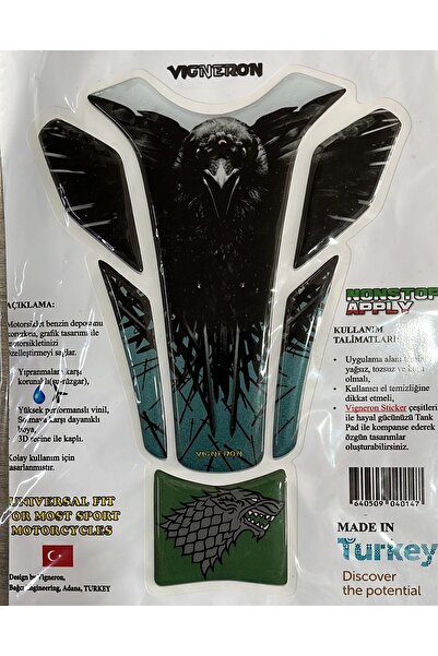 TVR Cg Motorlar Için Motosiklet Tank Pad Depo Üstü Stıcker