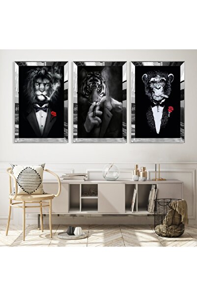 Zevahir Mobilya Dekorasyon Srebrni stolni set sa zrcalnim pleksiglas okvirom ...