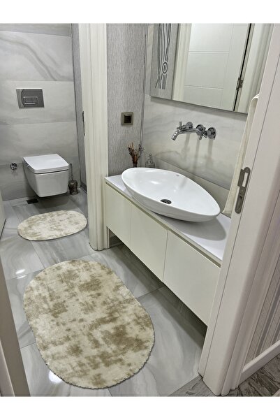 Shal&Shal Комплект от 2 броя лазерно изрязани килимчета за баня, плюшен килим...