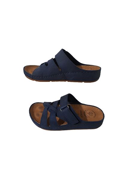 MULEX Papuci de zi cu zi ortopedici eleganti pentru femei bleumarin