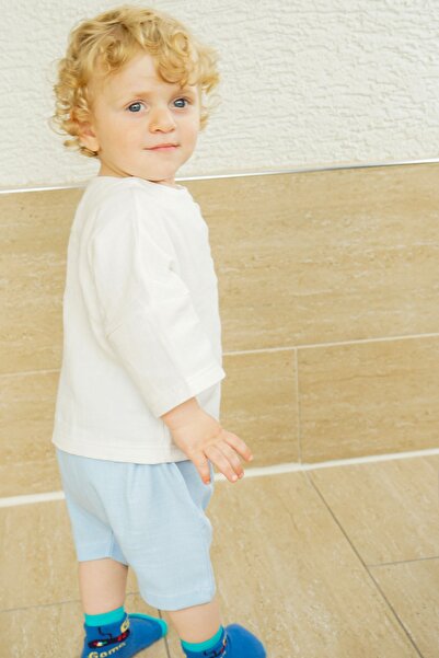 ipek atlas Muslin Double Set with Shorts for Boys, Girls, Baby and Children