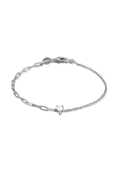 Joy of Jade Kadın Altın Zincir Bileklik Pırlanta Tek Taşlı (925A. GÜMÜŞ ÜZERİ...