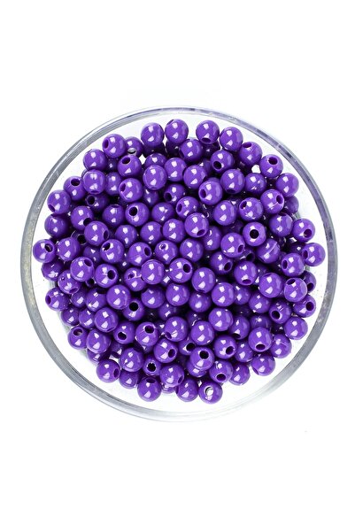 yfhobi 25 Gram - 6 Mm, Mor Renkli, Yuvarlak Takı Ve Süs Boncuğu, 1.kalite ( 2...