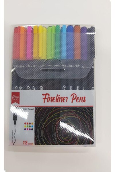 Cengo 12 Li Çift Uçlu Fineliner Keçeli Kalem Renkli Kalem