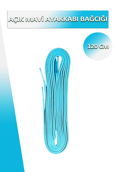 Dopar Lucky Light Blue Shoelace Flat Laces 120 Cm