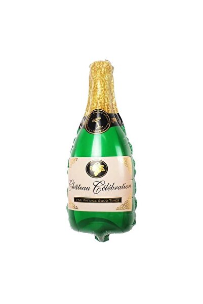 Patladı Gitti Chateau Celebration Written Green 104X49 cm Large Size Foil Bal...