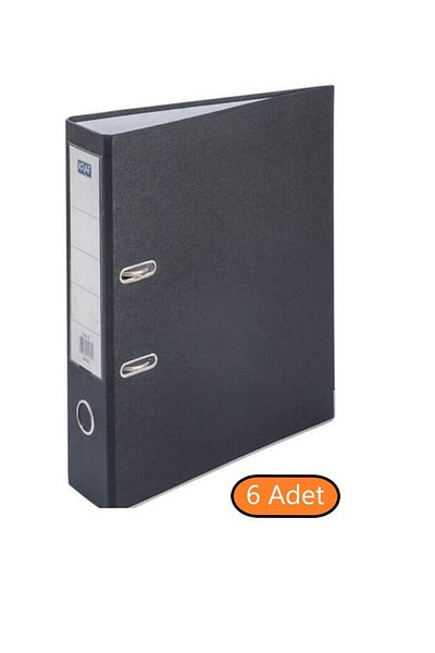 KRAF Wide Office Folder Black 6 Pack