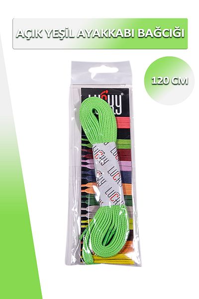 Dopar Lucky Light Green Shoelace Flat Laces 120 Cm