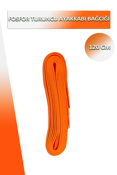 Dopar Lucky Orange Highlighter Shoes - Flat Laces, 120 cm