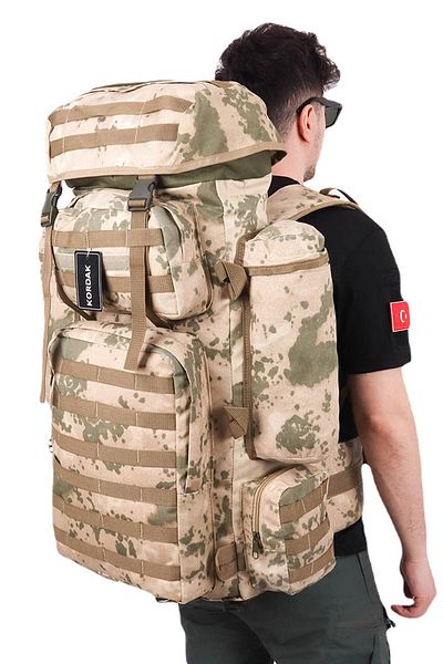 KORDAK Military 110 Lt αδιάβροχη υφασμάτινη τσάντα λειτουργίας - Desert Camouflage Mountaineer Soldier Bag