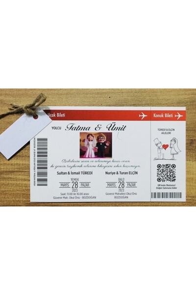 Hisar Uçak Bileti Düğün Davetiyesi