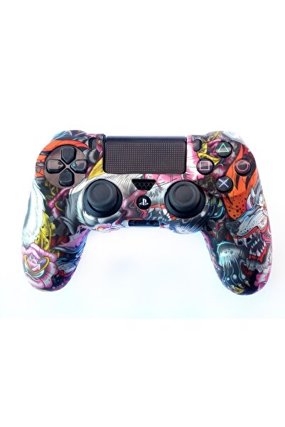 Konsol İstasyonu Playstation 4 Desenli Kol Koruyucu Silikon Kılıf 7p4