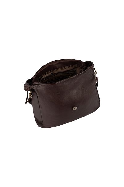 Dreimaster Vintage Schultertasche aus Leder