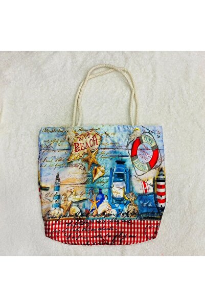 CNGZSHOP Μοντέρνα κομψή τσάντα θάλασσας με μοτίβο, σχήμα, τσάντα παραλίας (ΔΙ...