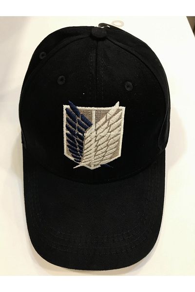 Orijin Tekstil Attack On Titan Embroidered Unisex Black Hat