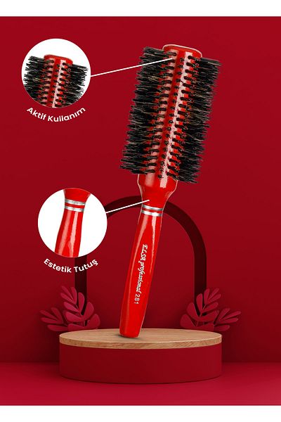 ELSA Professional 281 Red Hair Blow Dry Brush