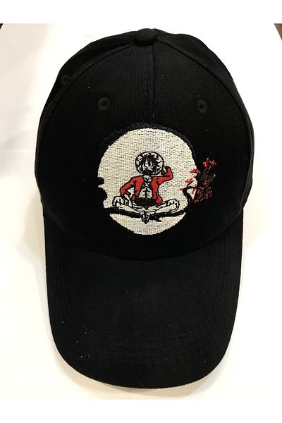 Orijin Tekstil One Piece Luffy Tree Embroidered Unisex Black Hat