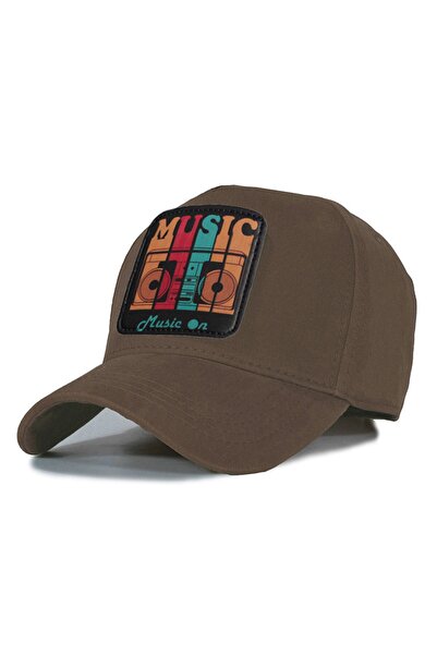 Trucker Music Model Hat - Replaceable Leather Patch - Cotton - Unisex - Mink