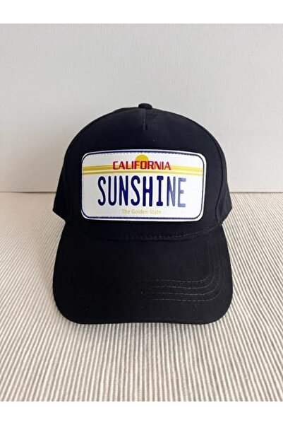 CosmoOutlet Μαύρο καπέλο Unisex με αφαιρούμενο λογότυπο California Sunshine