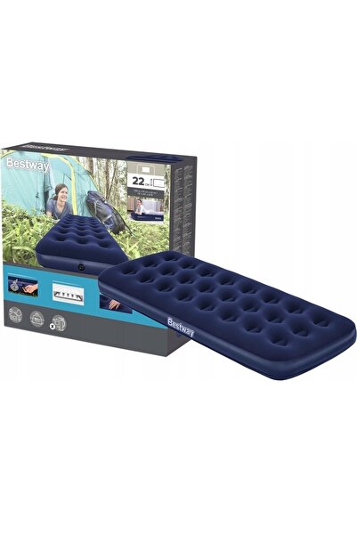 JUNGLEE Tek Kişilik Şişme Yatak Ev Kamp Seyahat Araç Çadır Içi Yatağı 185cmx7...