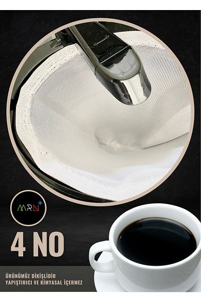 Mirvano Raschel Washable Coffee Filter No 4 Fabric Coffee Filter, Filter Coffee Strainer, Practical Filter
