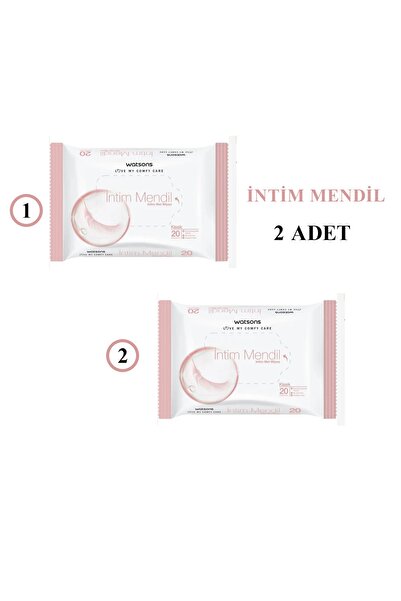 Watsons Intim Temizleme Mendili 20 Adet + 20 Adet 2 Li Paket