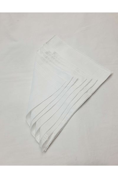 BERKAY Sundan 6 Pieces Fabric Handkerchief 27x30 Cm