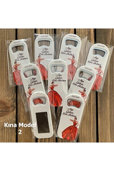 Mira Baskı 20 Adet Kına Hatırası Dikdörtgen Açacak Magnet