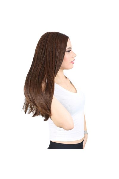 KONAK PERUK Brown Caramel Fiber Synthetic Long Straight Wig
