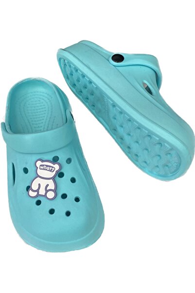 Seha Fashion Kids Turquoise Light Sole Sabo Slippers Sandals