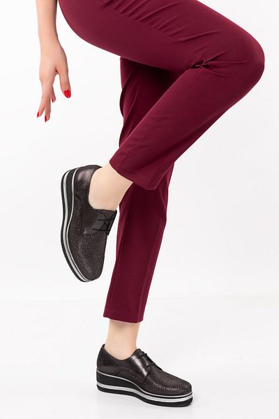 Elile Shoes Pantofi de damă Oxford din piele naturală