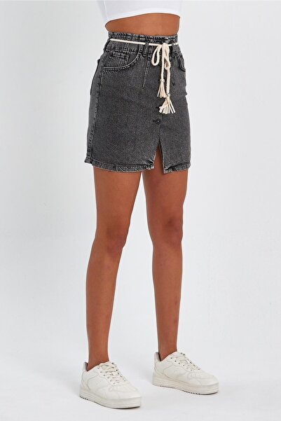 ALEXANDERGARDI Special Collection Button Detailed Denim Skirt (ag-2010g)
